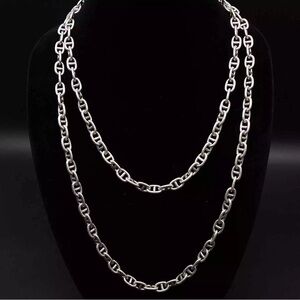 NWOT Retired Stella And Dot Silver Tone Versatile Chain Necklace 28” Length